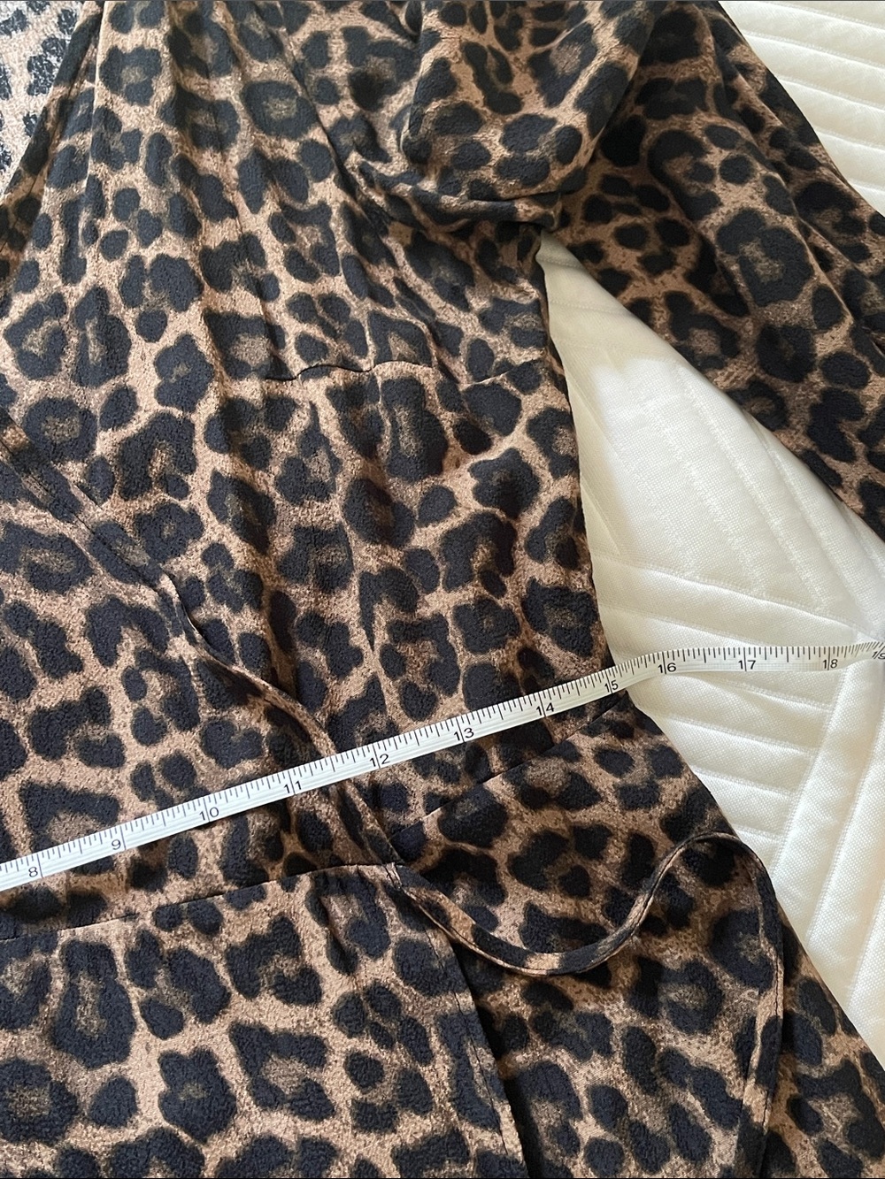 H&M Leopard Print Wrap Maxi Dress - Brown/Black - Picture 6 of 7